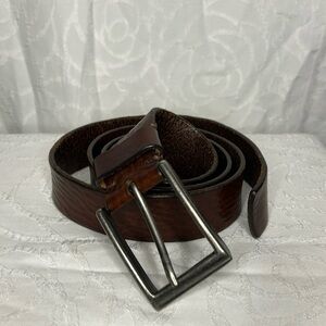 MARA GIORDANI brown genuine leather belt. Handmade in Italy. Size 38.